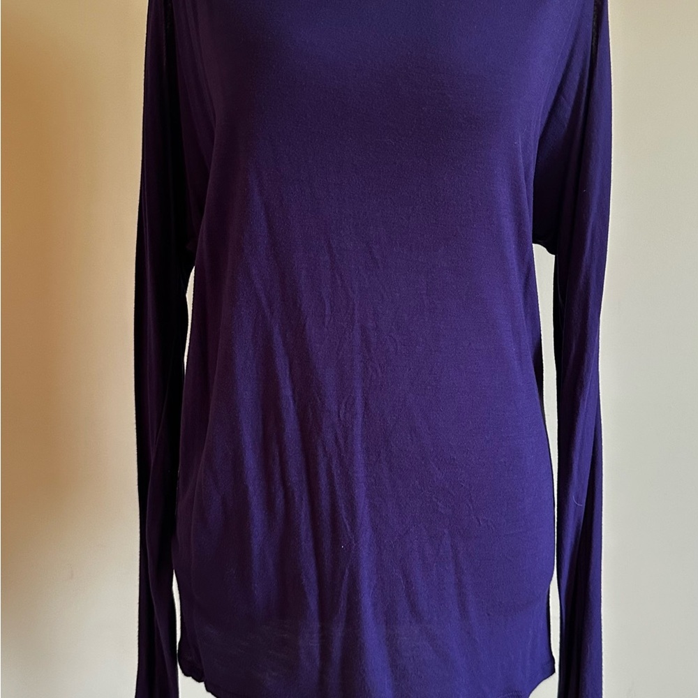 Express Rich Purple Long Sleeve Tee